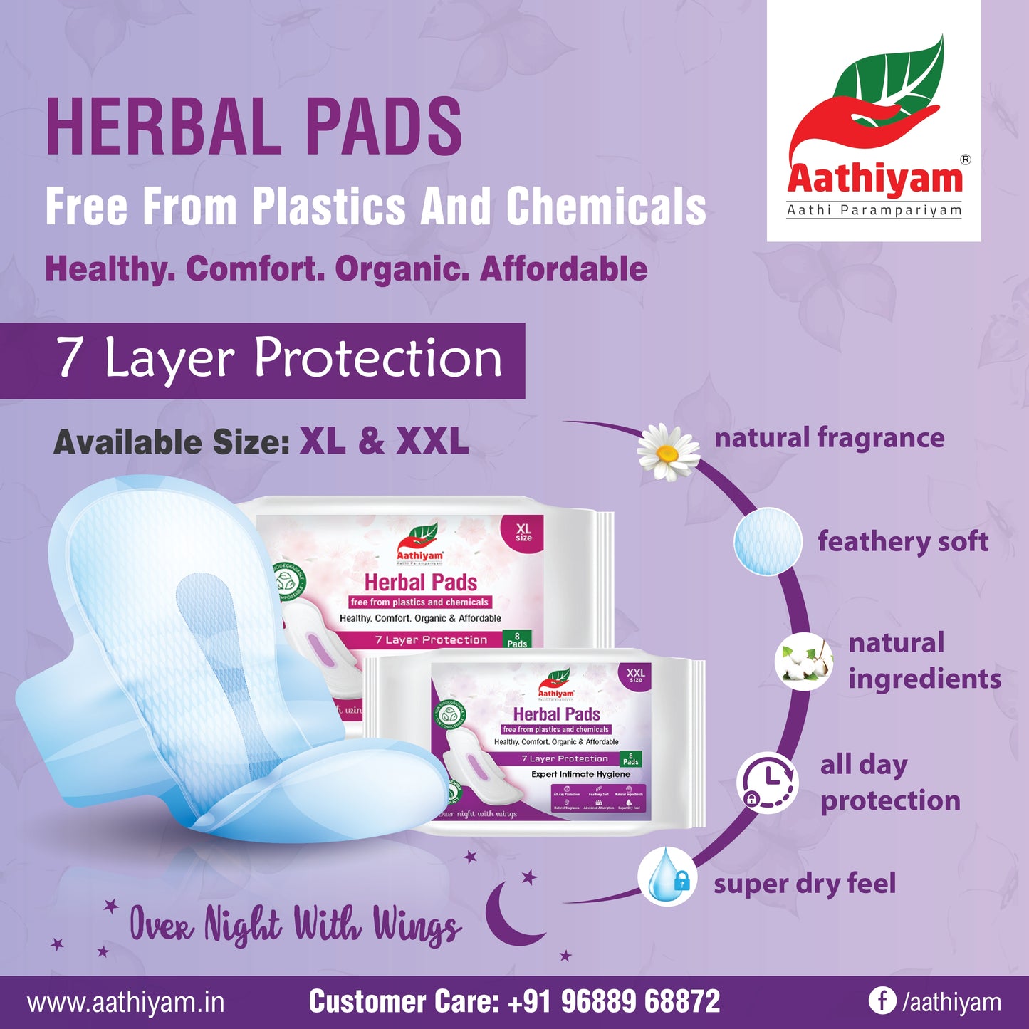 Aathiyam Herbal Pads XXL 8 pads